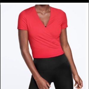 NWT Victoria’s Secret PINK ultimate wrap top Small